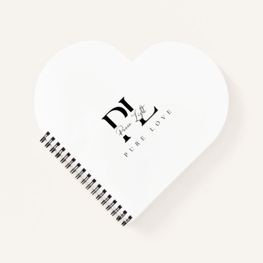 “ピースライト ― Pure Love ロゴ ノートブック (正面)