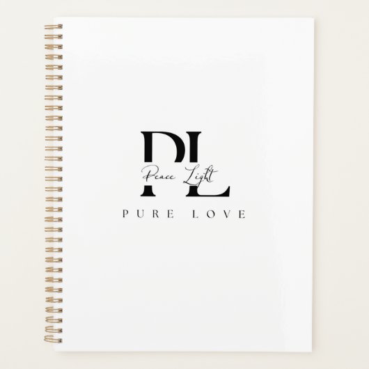 “ピースライト ― Pure Love ロゴ プランナー手帳 (正面)