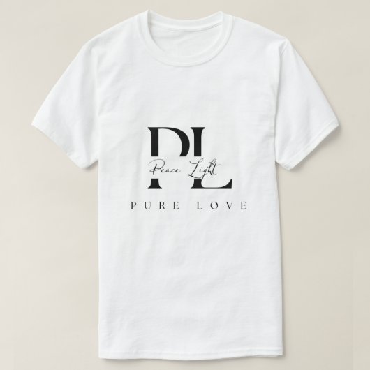 “ピースライト ― Pure Love ロゴ Tシャツ (デザイン正面)