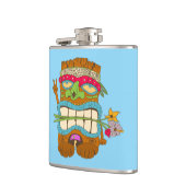 ピースラバーティキ、フローラヒッピーおもしろい、ブルー フラスク (左)