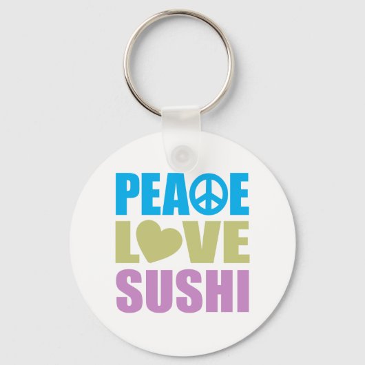 ピースラブすし キーホルダー (正面)