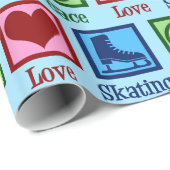 ピースラブアイススケートで滑る ラッピングペーパー (ロールコーナー)