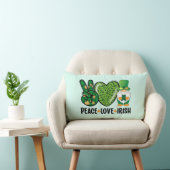 ピースラブアイリッシュ装飾用クッションコージーチャーム ランバークッション (椅子)
