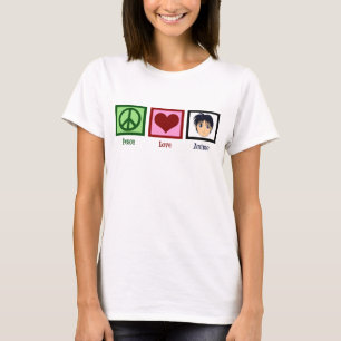 ピースラブアニメ Tシャツ