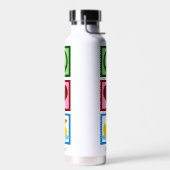 ピースラブアヒルかわいいパーソナライズされたアヒル ウォーターボトル (左面)