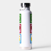 ピースラブアヒルかわいいパーソナライズされたアヒル ウォーターボトル (右面)