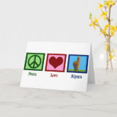 ピースラブアルパカ カード (黄色い花)