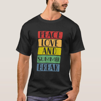 ピースラブアンドサマーブレイクビーチビーブスサマービグGif Tシャツ
