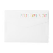 ピースラブアンドジョイホリデイ差出人住所ラベル ラップアラウンドラベル (裏面)