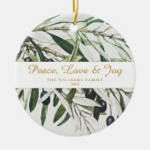 ピースラブアンドジョイヴィンテージオリーブブランチ セラミックオーナメント (正面)