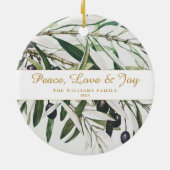 ピースラブアンドジョイヴィンテージオリーブブランチ セラミックオーナメント (裏面)