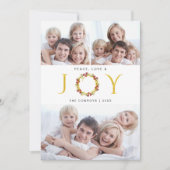 ピースラブアンドジョイ3フェイクフォイルホリデーカード シーズンカード (正面)