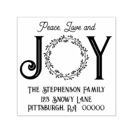 ピースラブアンドジョークリスマス差出人住所 セルフインキングスタンプ