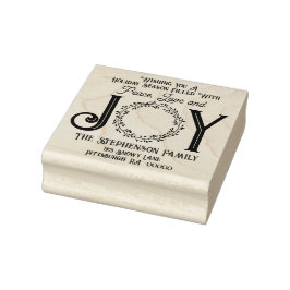 ピースラブアンドジョークリスマス差出人住所 ラバースタンプ