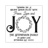 ピースラブアンドジョークリスマス差出人住所 ラバースタンプ (インプリント)