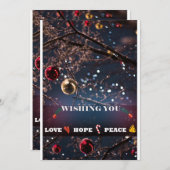 ピースラブアンドホープフラットホリデーカード シーズンカード (正面/裏面)