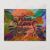 ピースラブアースホリデーニューイヤーハガキ ポストカード (正面)