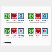 ピースラブアーチェリーカスタムクリスマス 長方形シール (シート)