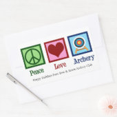 ピースラブアーチェリーカスタムクリスマス 長方形シール (封筒)