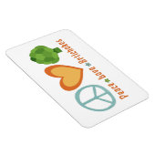 ピースラブアーティチョークビーガンベジヒッピーグルメ マグネット (右側)