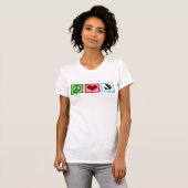 ピースラブウィンドサーフィンTシャツ Tシャツ (正面フル)