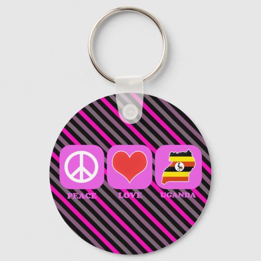 ピースラブウガンダ キーホルダー (正面)