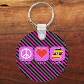 ピースラブウガンダ キーホルダー (正面)