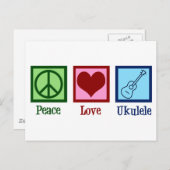 ピースラブウクレレ ポストカード (正面/裏面)