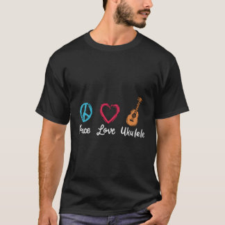 ピースラブウクレレ Tシャツ