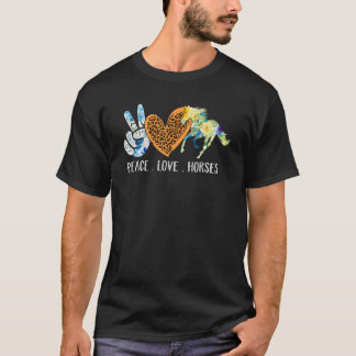 ピースラブウマズライディングエクエストリアンジプシーヒッピーW Tシャツ