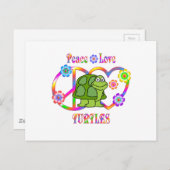 ピースラブウミガメ ポストカード (正面/裏面)