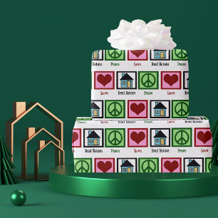 ピースラブエステート実在不動産仲介業者クリスマス ラッピングペーパー