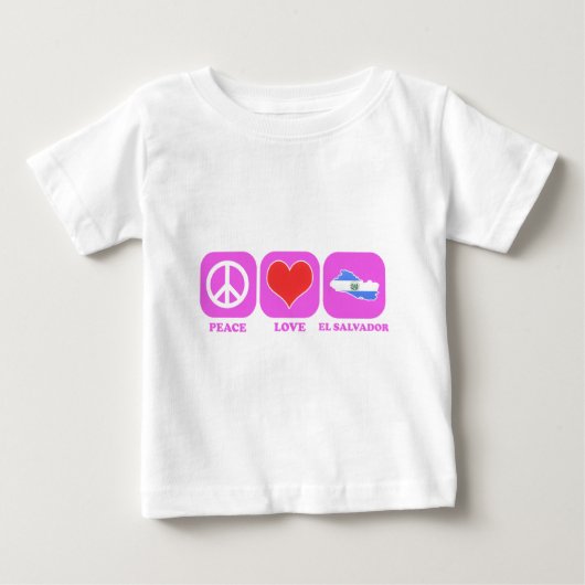 ピースラブエルサルバドル ベビーTシャツ (正面)