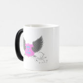 ピースラブエンジェルウィングスデザイン モーフィングマグカップ (正面左)