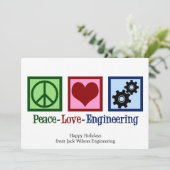 ピースラブエンジニアリング会社カスタムクリスマス シーズンカード (スタンド正面)