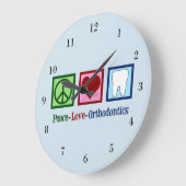 ピースラブオルソドニックオフィス歯科矯正医 ラージ壁時計 (傾斜)