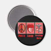 ピースラブオンコロジーナース マグネット (正面/裏面)