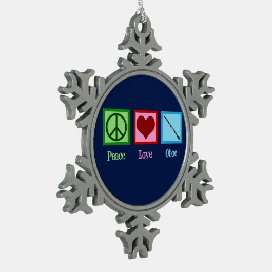 ピースラブオーボエ スノーフレークピューターオーナメント (左)