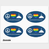 ピースラブオーランド 楕円形シール (シート)