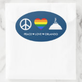 ピースラブオーランド 楕円形シール (バッグ)