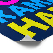 ピースラブカマラハリスキュートブルー ポスター (角)