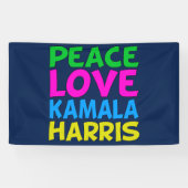 ピースラブカマラハリスキュートブルー 横断幕 (横)