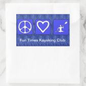 ピースラブカヤック 長方形シール (バッグ)