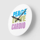 ピースラブカーディオ ラウンド壁時計 (傾斜)
