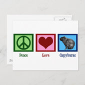 ピースラブキャピバラ ポストカード (正面/裏面)