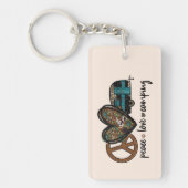 ピースラブキャンプ キーホルダー (正面)