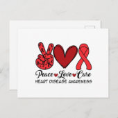 ピースラブキュアハート病認識度 ポストカード (正面/裏面)