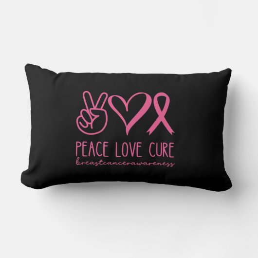 ピースラブキュアピンクリボンウォリアー乳がん ランバークッション (正面)