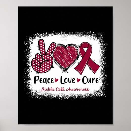 ピースラブキュア鎌セル認識度ブルガンディリブ ポスター (正面)
