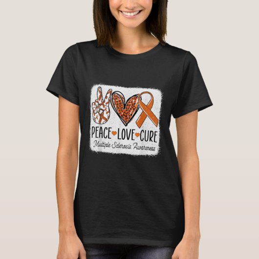ピースラブキュアMs Warrior Multiple Clerosis Awar Tシャツ (正面)